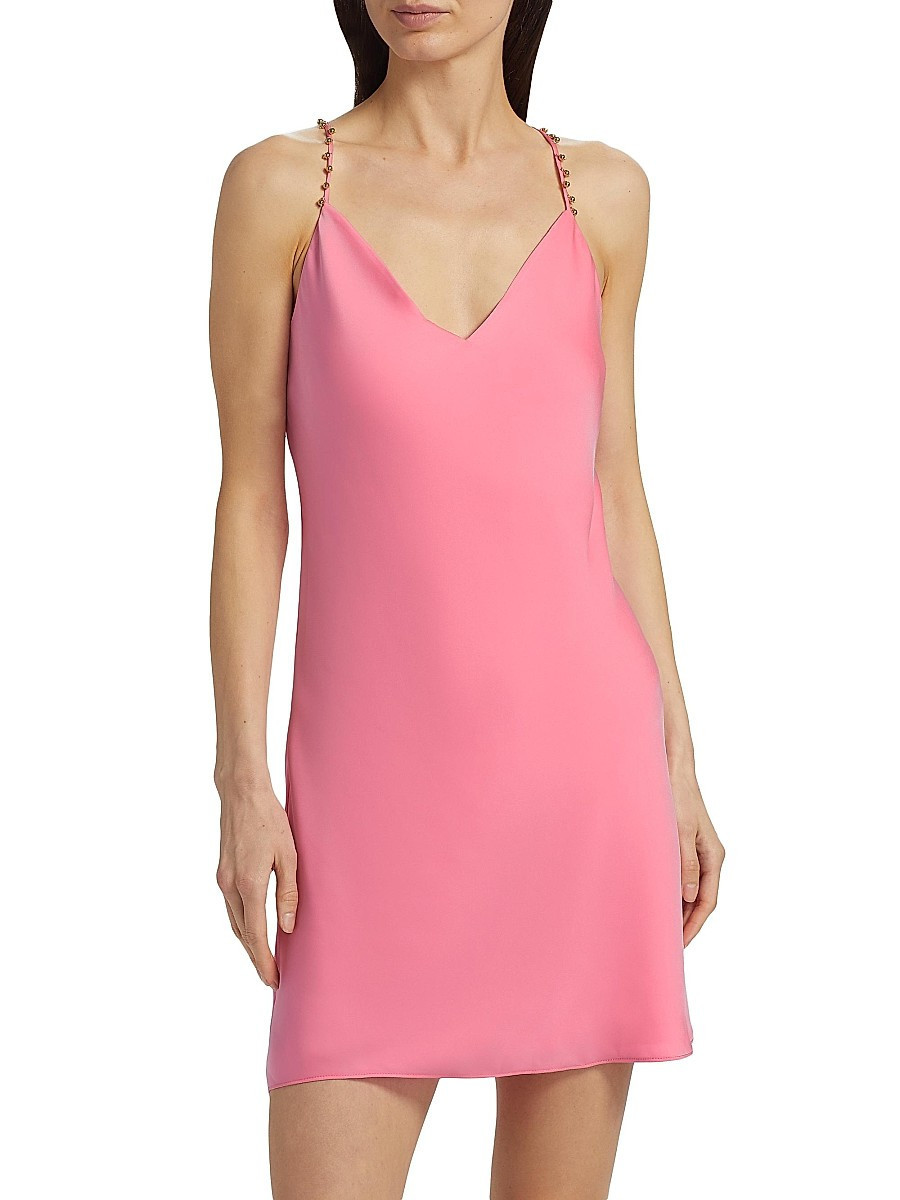 Ramy Brook Women's Aria Bead-Embellished Mini-Slipdress - Rosa Pink - Size XS | Saks Fifth Avenue OFF 5TH