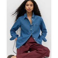 M&S Pure Cotton Ultimate Denim Shirt Denim | Marks & Spencer (UK)