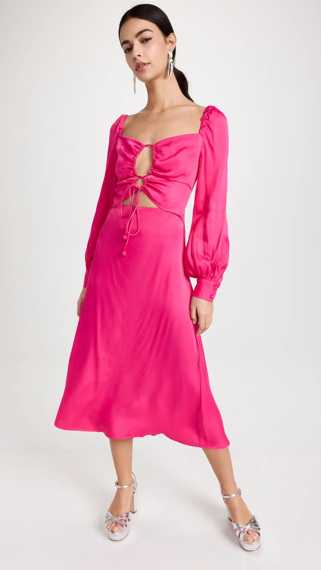 FARM Rio Pink Cutout Maxi Dress | Shopbop | Shopbop