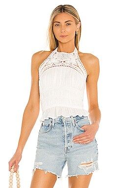 Free People Ellie Crochet Top in Ivory from Revolve.com | Revolve Clothing (Global)