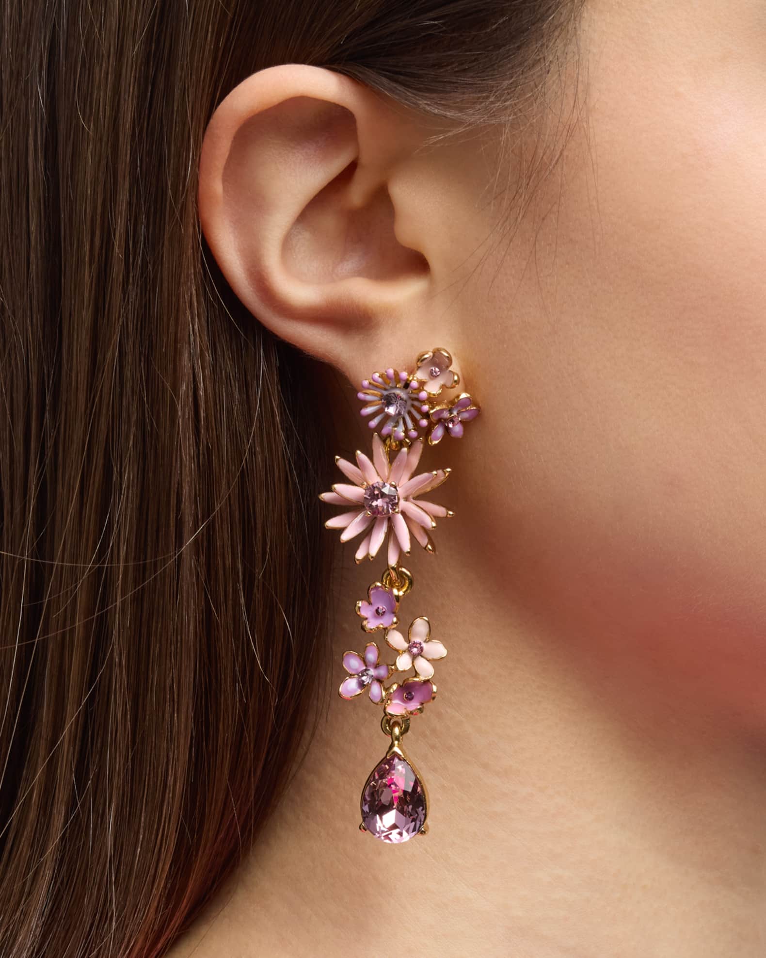 Floral Bloom Enamel Earrings | Neiman Marcus
