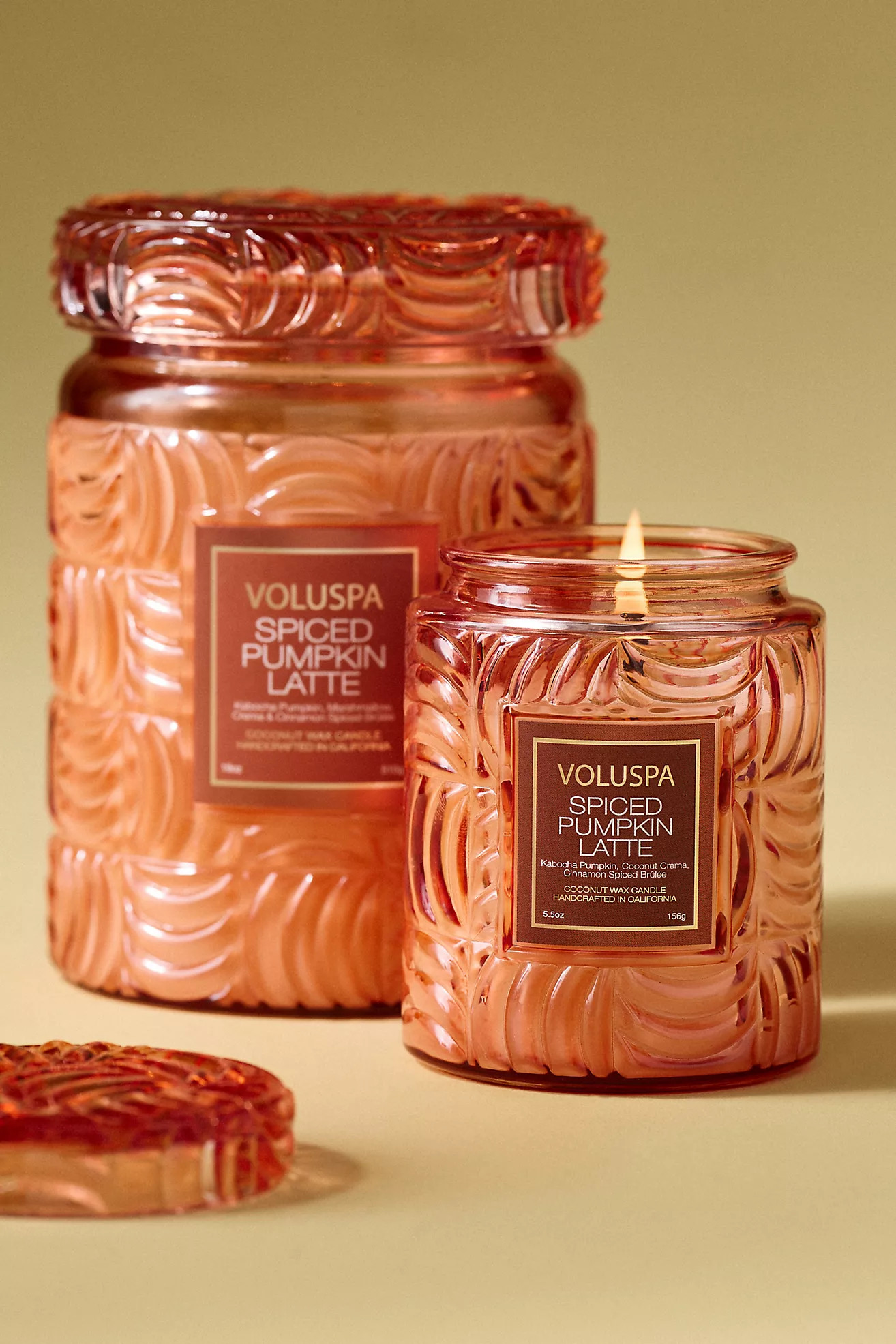 Voluspa Spiced Pumpkin Latte Glass Candle | Anthropologie (US)