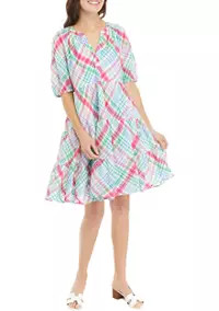 Women's Short Sleeve Peasant Dress | Belk