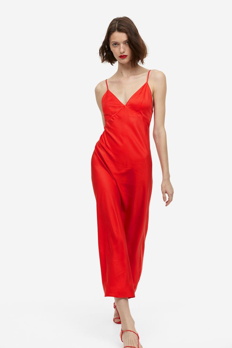 Slipkleid aus Satin | H&M (DE, AT, CH, NL, FI)