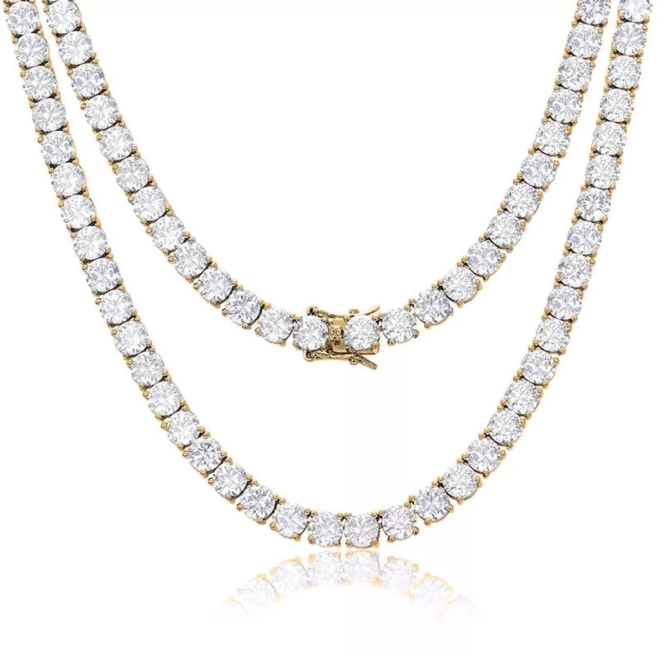 Cate & Chloe Priscilla 18k Yellow Gold Plated Necklace with Simulated Diamond Crystals for Women | Walmart (US)