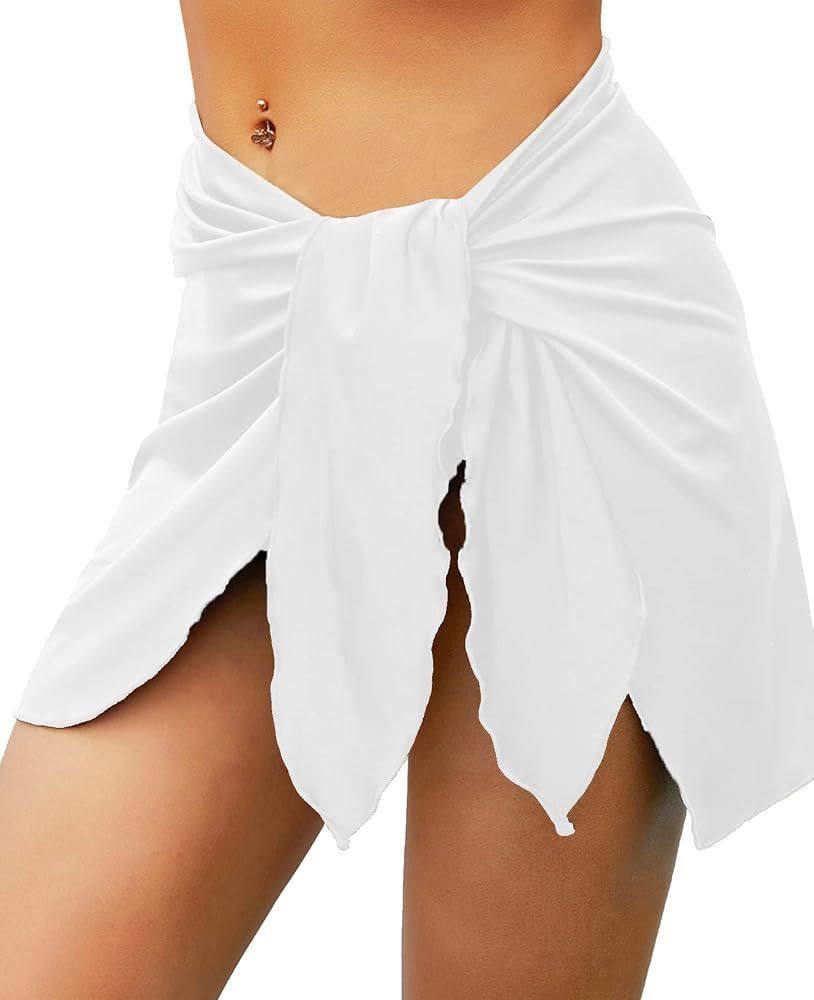 Women's Sexy Cheeky Brazilian Cut Bikini Bottom Solid Low Rise High Leg Thong Swimsuit Bottom | Amazon (US)
