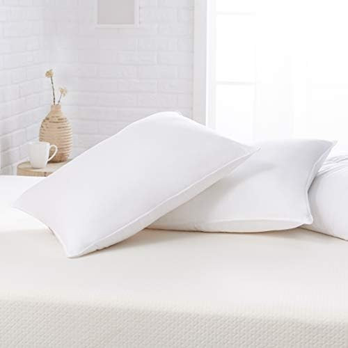 Amazon Basics Down Alternative Bed Pillows, Medium Density for Back and Side Sleepers - Standard,... | Amazon (US)