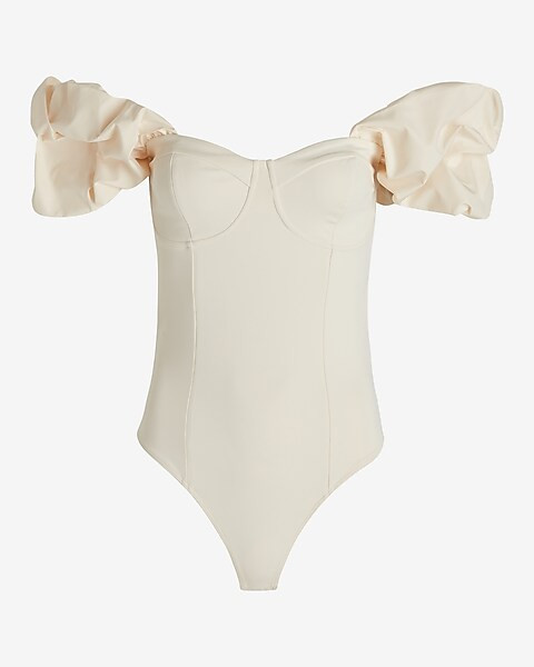 Body Contour High Compression Puff Sleeve Corset Bodysuit | Express