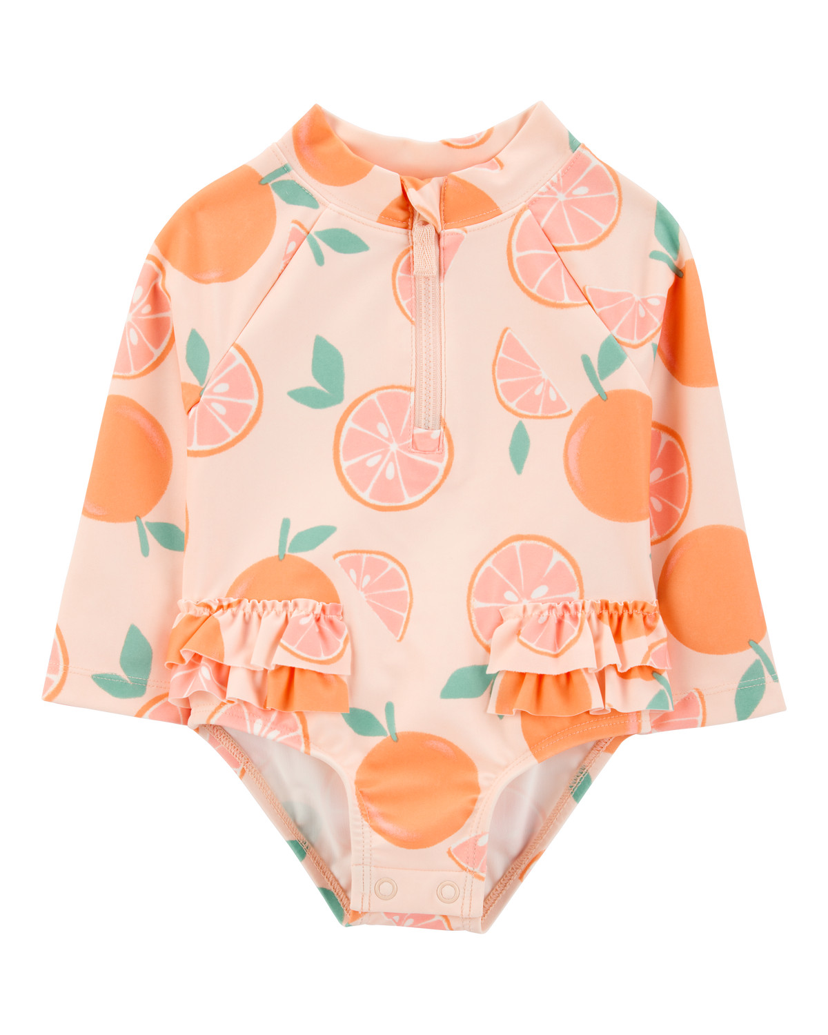 Baby 1-Piece Orange Slice Long-Sleeve Rashguard Swimsuit - Carter's | Carter's | Carter's Inc