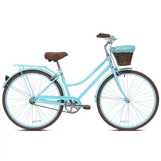 Kent Bicycles 700C Providence Ladies Cruiser Bike, Light Blue and Brown | Walmart (US)