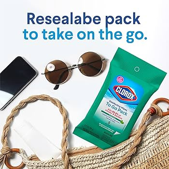 Clorox Disinfecting On The Go Travel Wipes, Fresh Scent, 9 Count, Pack of 24 (Package May Vary) | Amazon (US)