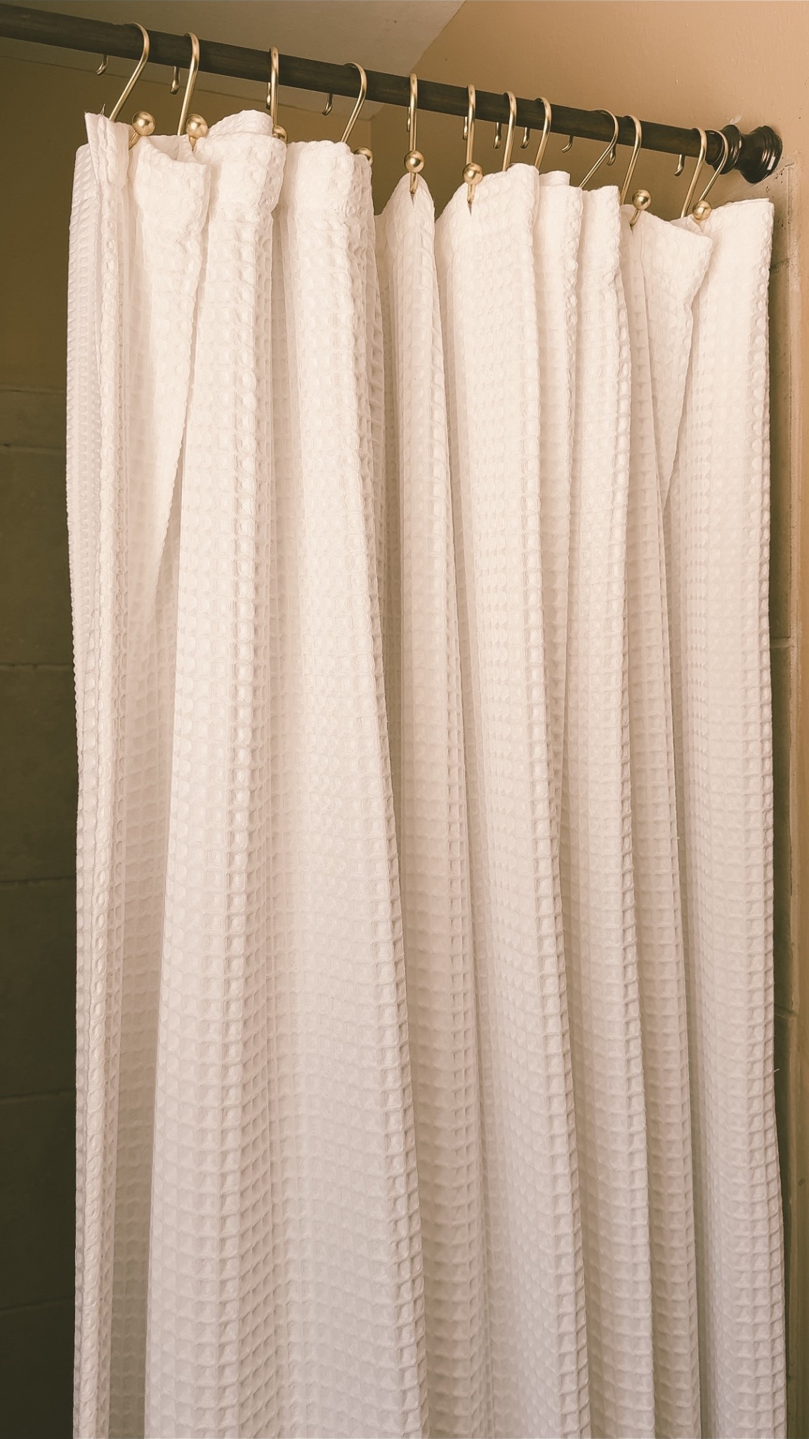 I love my new waffle knit shower curtain from Walmart! The Gold hooks add the perfect touch too! I linked up a few other bathroom accessories that I thought would be beautiful bathroom additions 😍 #showercurtain #bathroom #bathroomrefresh #bathroomtowels #bathroomaccessories #home 

#LTKselfcare #LTKHome #LTKOver40