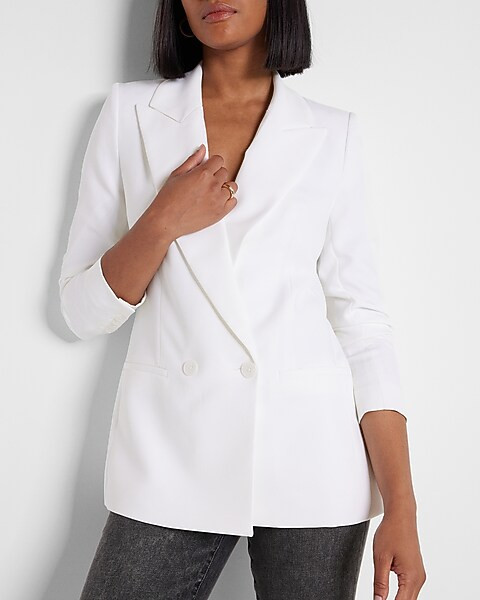 Peak Lapel Double Breasted Blazer | Express
