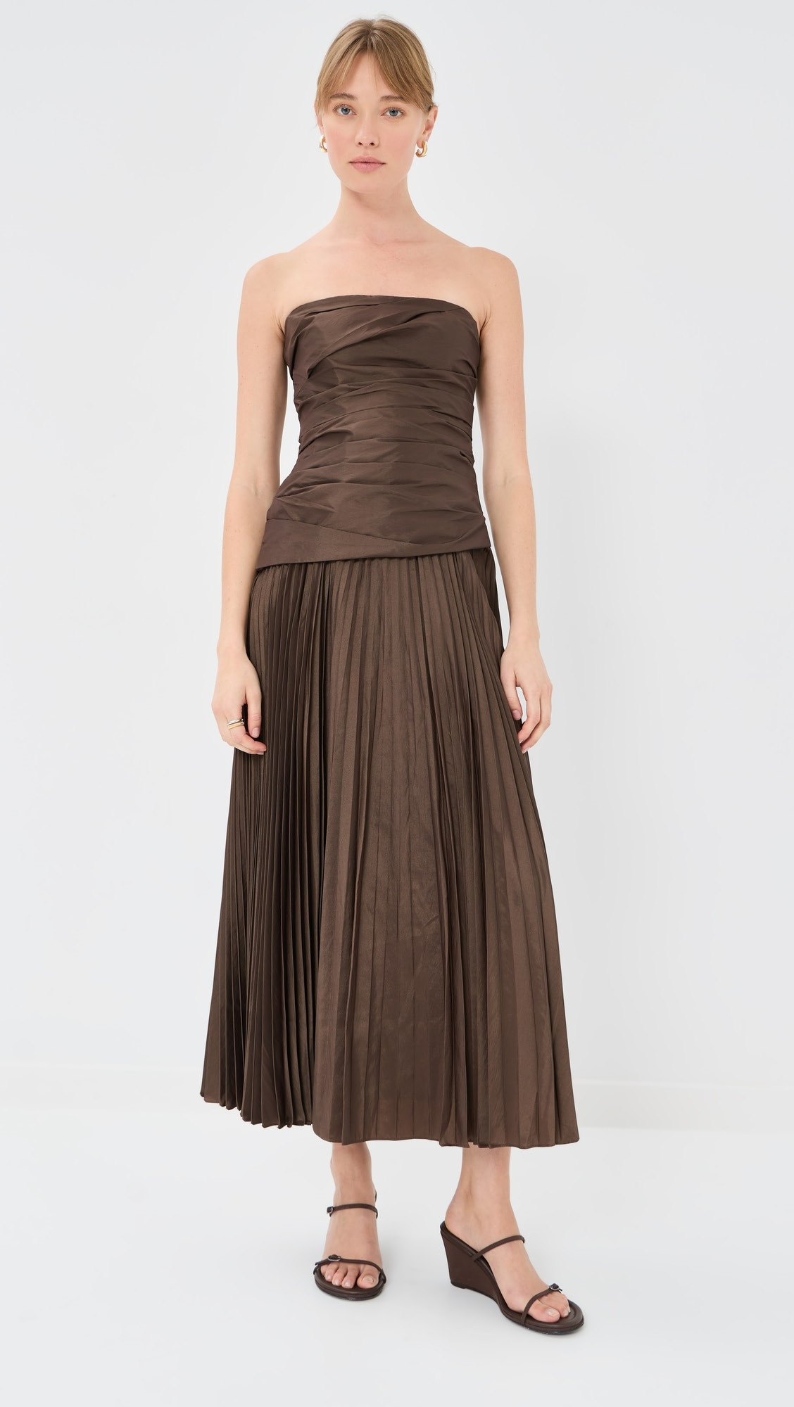 Arie Strapless Bustier Midi Dress | Shopbop