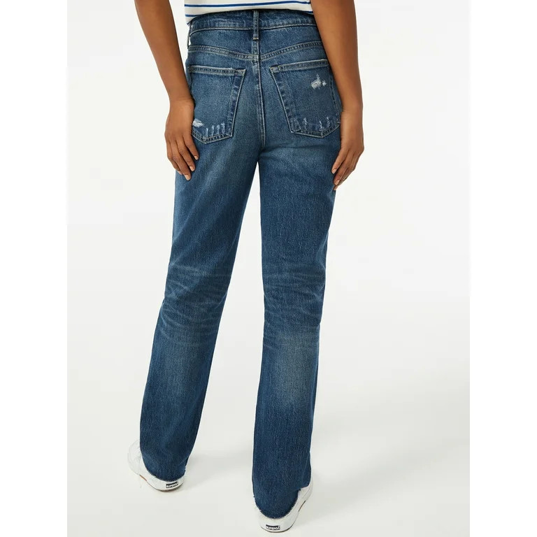 Free Assembly Women's Super High Rise Straight Jeans | Walmart (US)