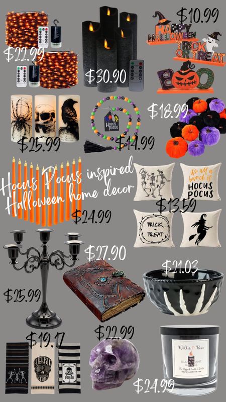 Who doesn’t love the movie Hocus Pocus? Really fun pieces to  keep you inspired. 
Amazon Halloween home decor, stock up before the holiday. 

#founditonamazon #homedecor #halloweendecor #amazonfinds #hocuspocus #LTKHalloween 

#LTKSeasonal #LTKsalealert #LTKhome