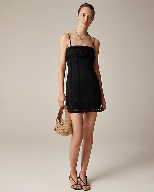 Crochet-panel mini dress | J. Crew US