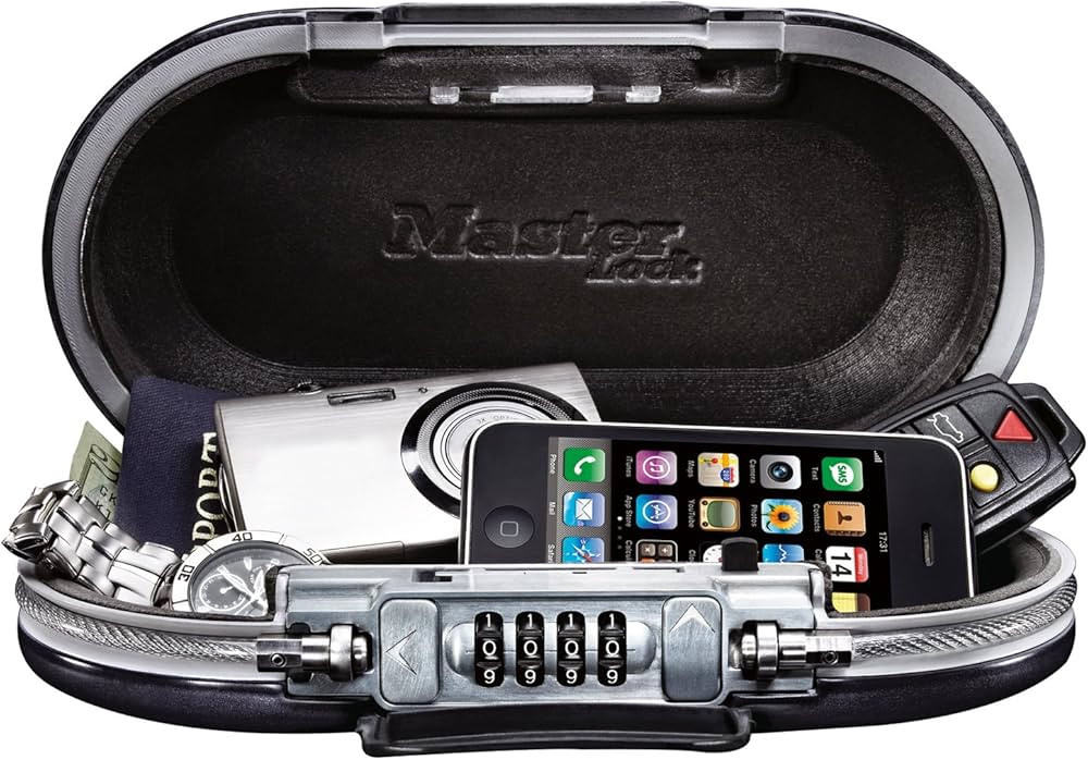 Master Lock Portable Small Lock Box, Set Your Own Combination Lock Portable Safe, Personal Travel... | Amazon (US)