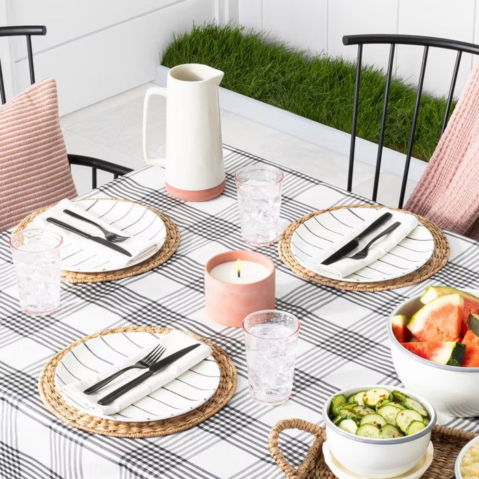 4pk Stripe Napkin Set Sour Cream/Railroad Gray - Hearth & Hand™ with Magnolia | Target