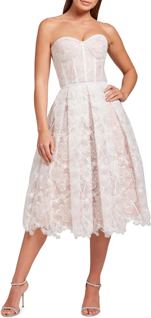 NADINE MERABI Olivia Strapless Lace Dress | Nordstrom | Nordstrom