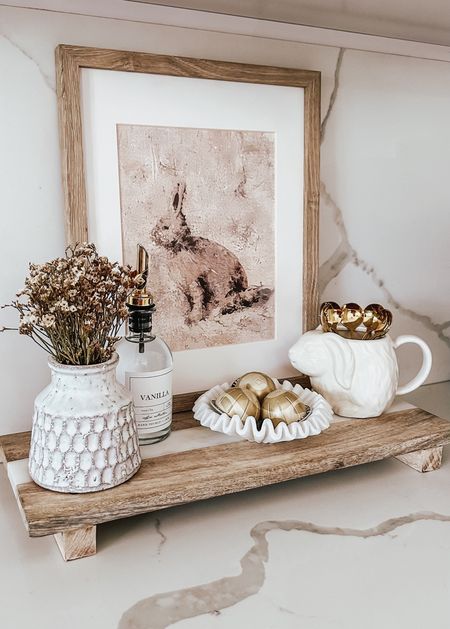Easter coffee bar 🐇 

#easter #homedecor #kitchendecor #springdecor #springhomedecor #eastermug #bunny #rabbit #easterprint #vintageprintable #riser #amazon

#LTKhome #LTKfindsunder50 #LTKSeasonal