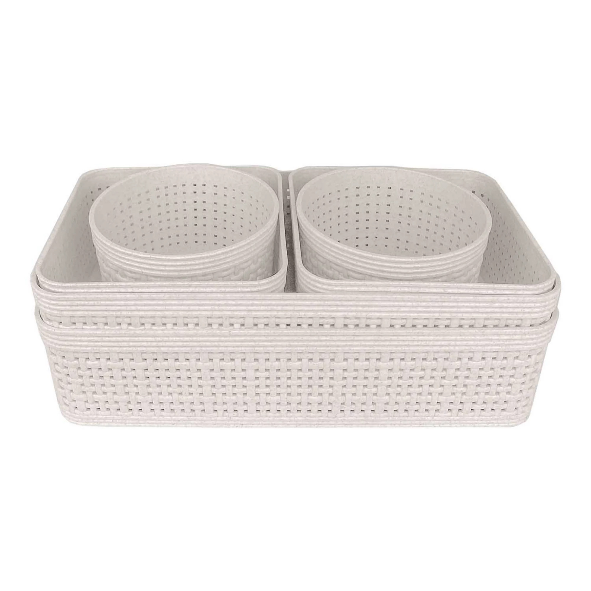 Belle Maison Faux Basketweave Storage Basket 6-piece Set | Kohl's