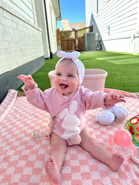 Straw training cup for babies, bunny Easter onesie 

#LTKbaby #LTKkids #LTKfamily