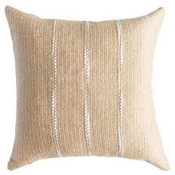 Catavento Monte Coastal Beige Handwoven Pillow Cover | Kathy Kuo Home