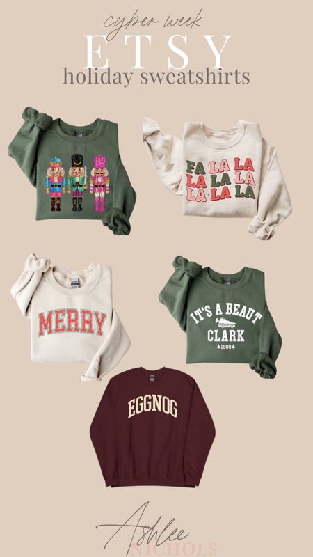 Holiday sweatshirt from Etsy on sale 