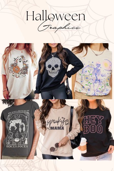 Halloween graphic tees and sweatshirts / skeleton sweatshirt / hey boo sweatshirt 

#LTKSeasonal #LTKfamily #LTKunder100
