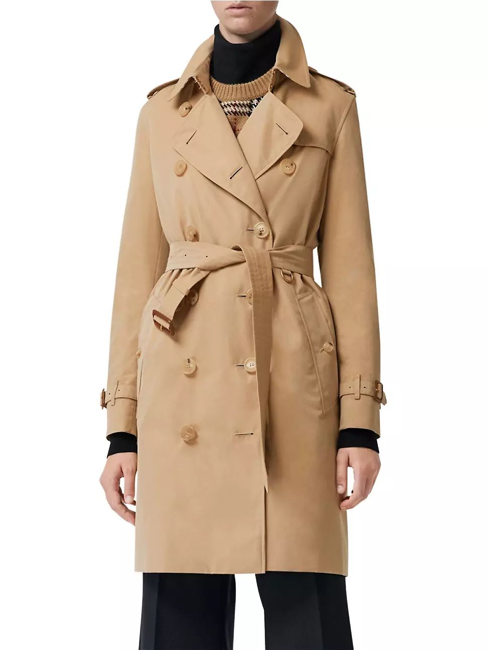 Burberry Kensington Belted Double-Breasted Trench Coat | Saks Fifth Avenue