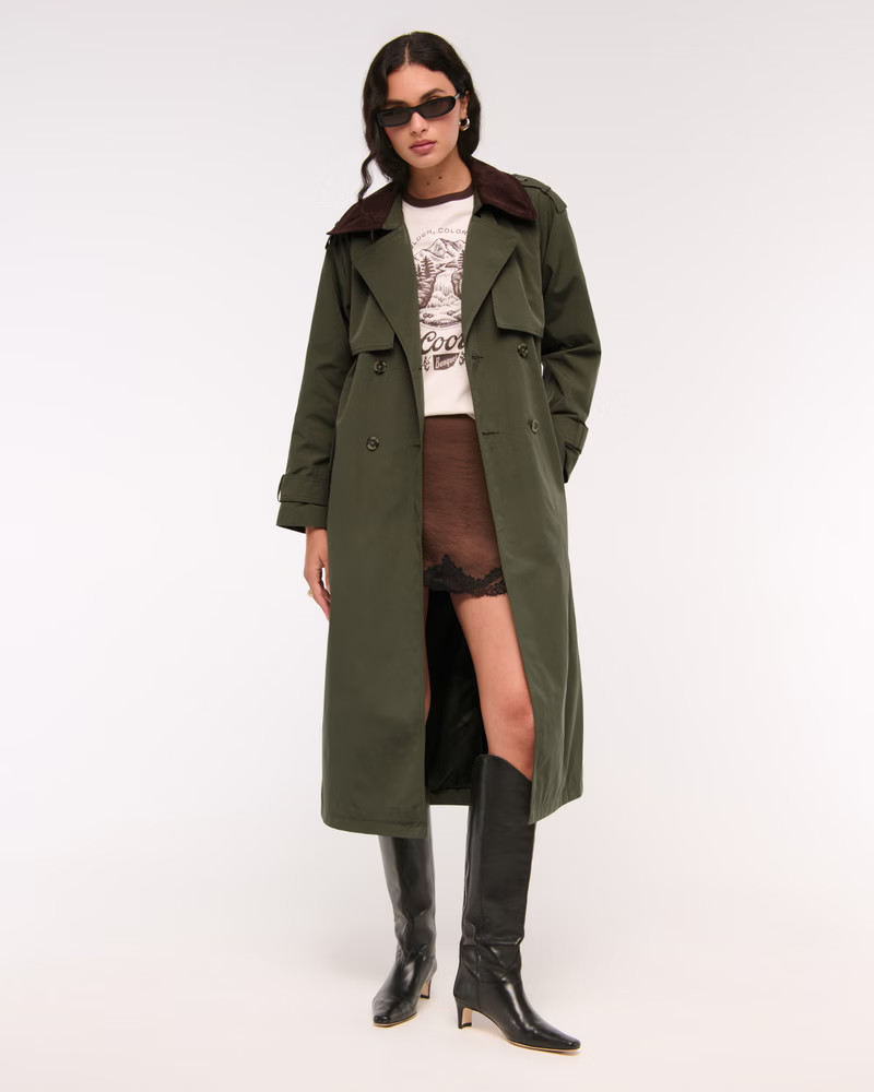 Women's Classic Trench Coat | Women's New Arrivals | Abercrombie.com | Abercrombie & Fitch (US)
