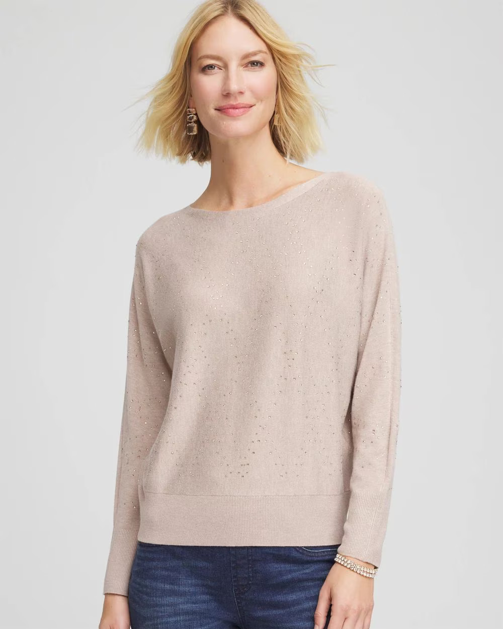 Ella Embellished Dolman Pullover Sweater | Chico's