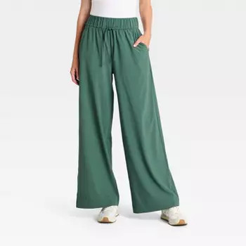 Women's Active Light High-Rise Wide Leg Pants - All In Motion™ Black L | Target