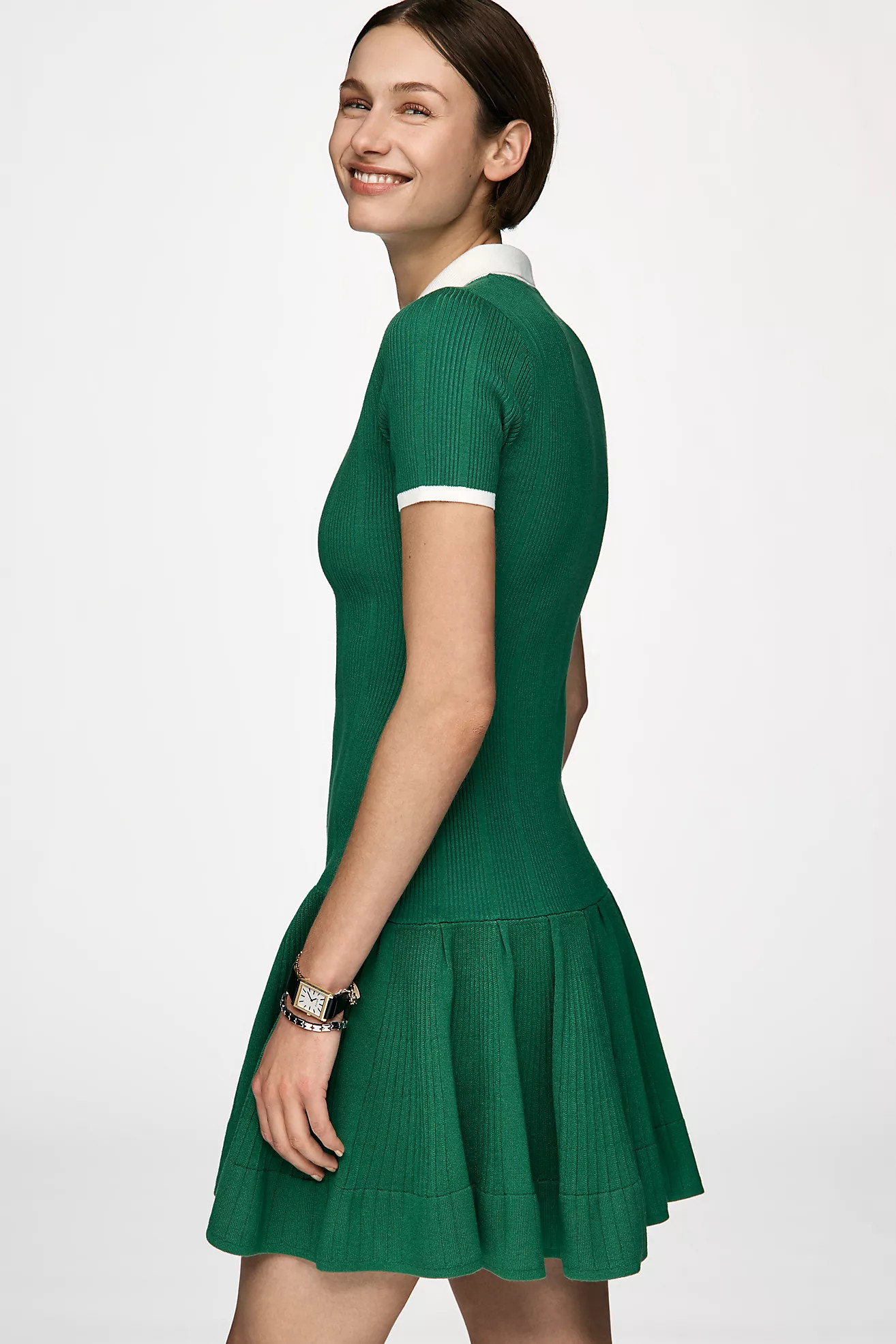 Maeve Short-Sleeve Polo Mini Dress | Anthropologie (US)