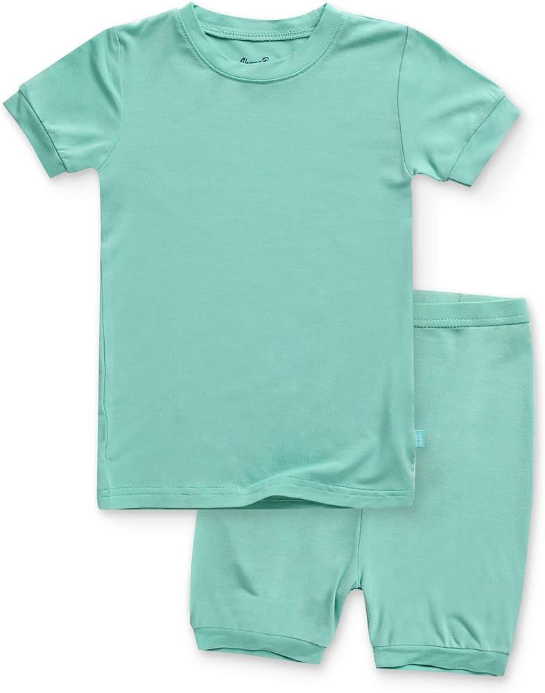 Toddler Kids Girls Boys Solid Short Soft Shirring Viscose Cool Warm Fabric Pjs Sleepwear Pajamas ... | Amazon (US)