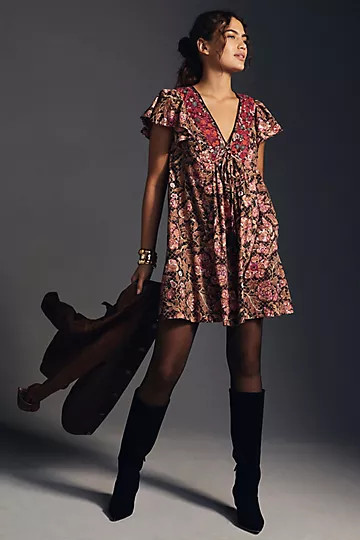 By Anthropologie Ruffled Tunic Dress | Anthropologie (US)
