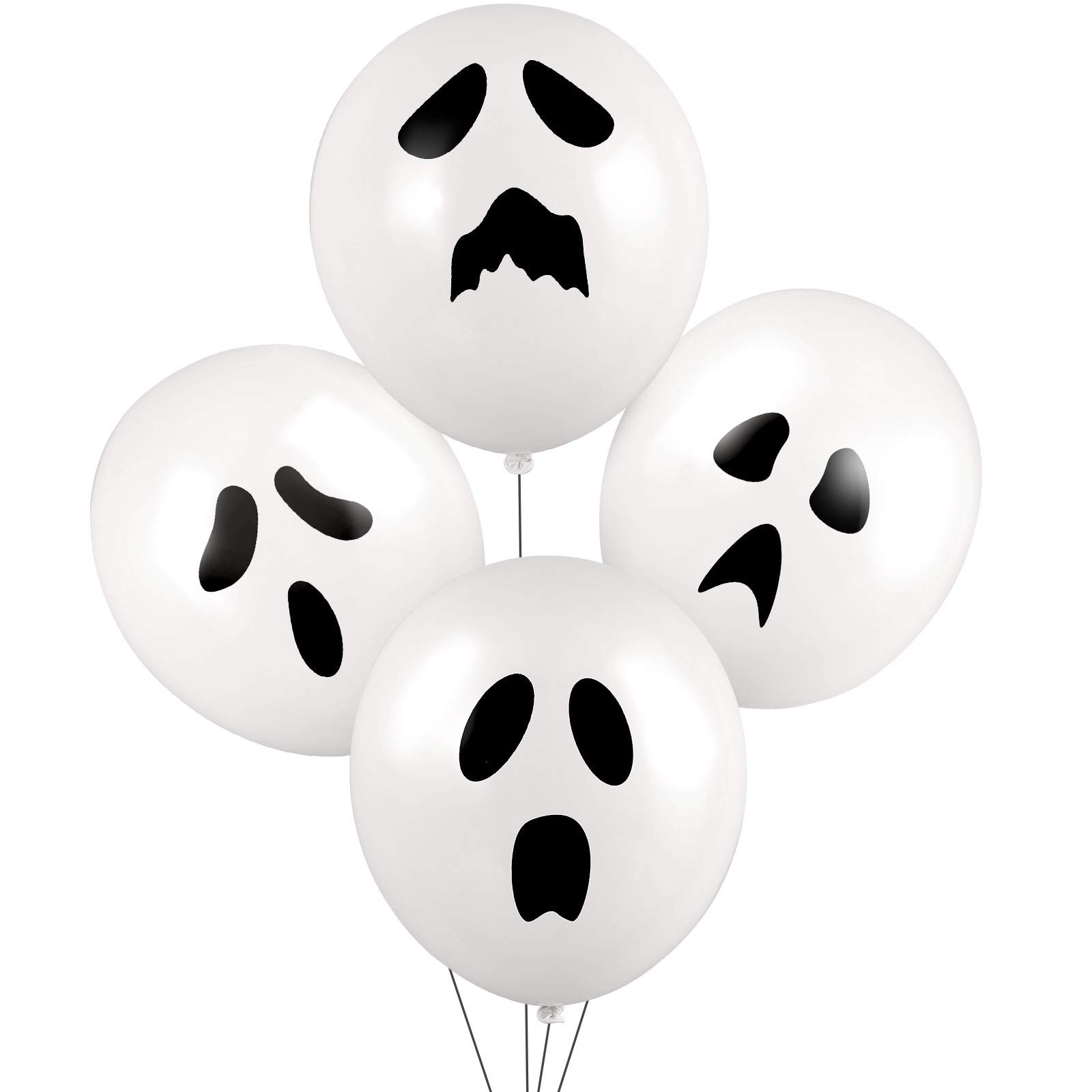 Skylety 100 Pcs Ghost Balloons 12 Inch Halloween Latex Balloon Arch Scary Halloween Party Decorat... | Amazon (US)