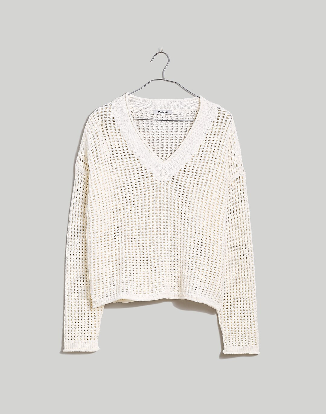 Open-Stitch V-Neck Pullover Sweater | Madewell