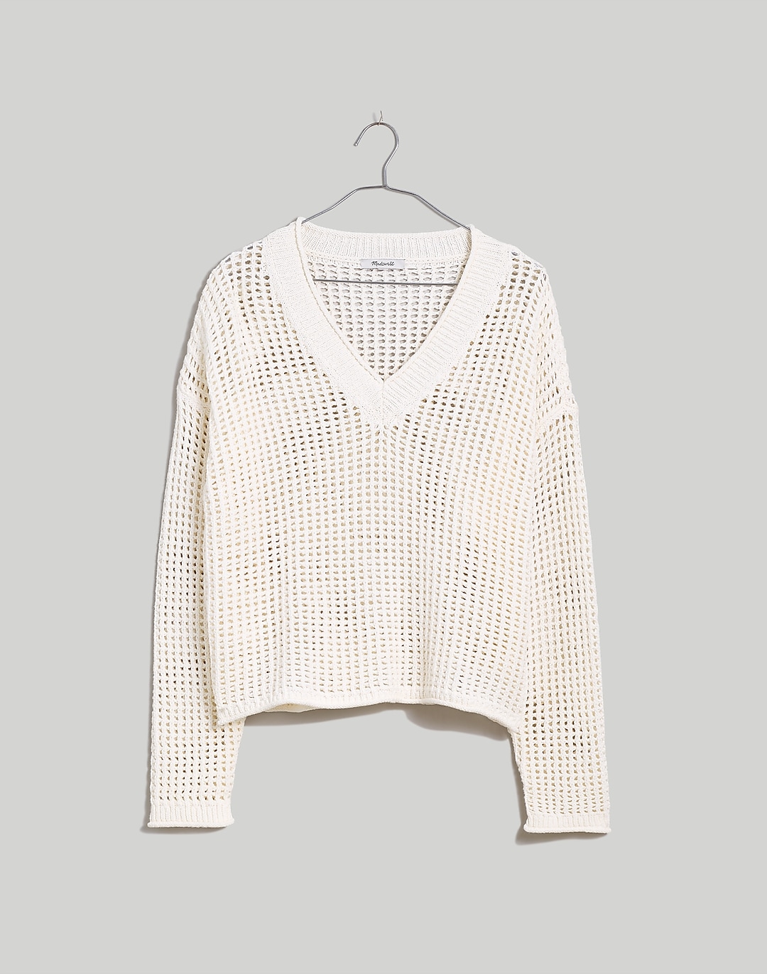Open-Stitch V-Neck Pullover Sweater | Madewell