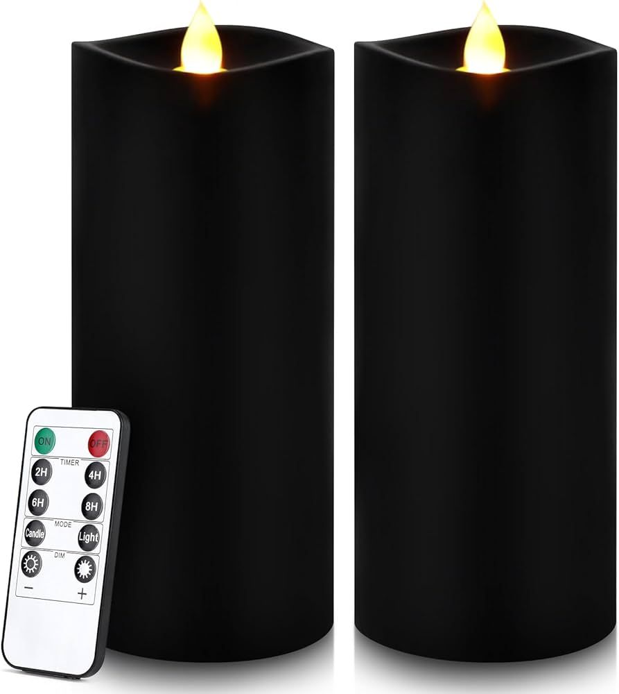 7” x 3” Flameless Candles, Flickering Moving Flame LED Candles, Battery Operated Candles with... | Amazon (US)