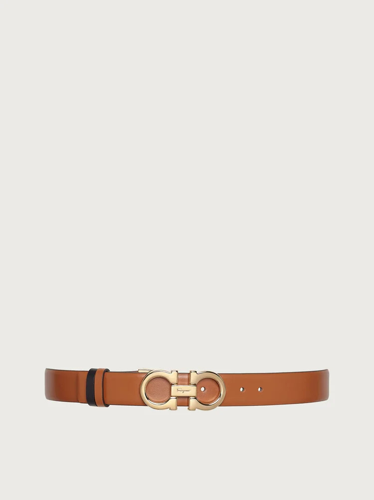 Reversible and adjustable Gancini belt | Ferragamo
