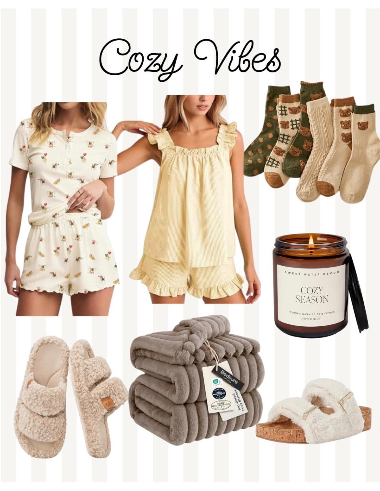 date night cozy outfits at home date, pajamas, 2 piece set, cozy socks 🧦 slippers, cozy gifts for her,

#LTKootd #LTKSaleAlert #LTKSeasonal