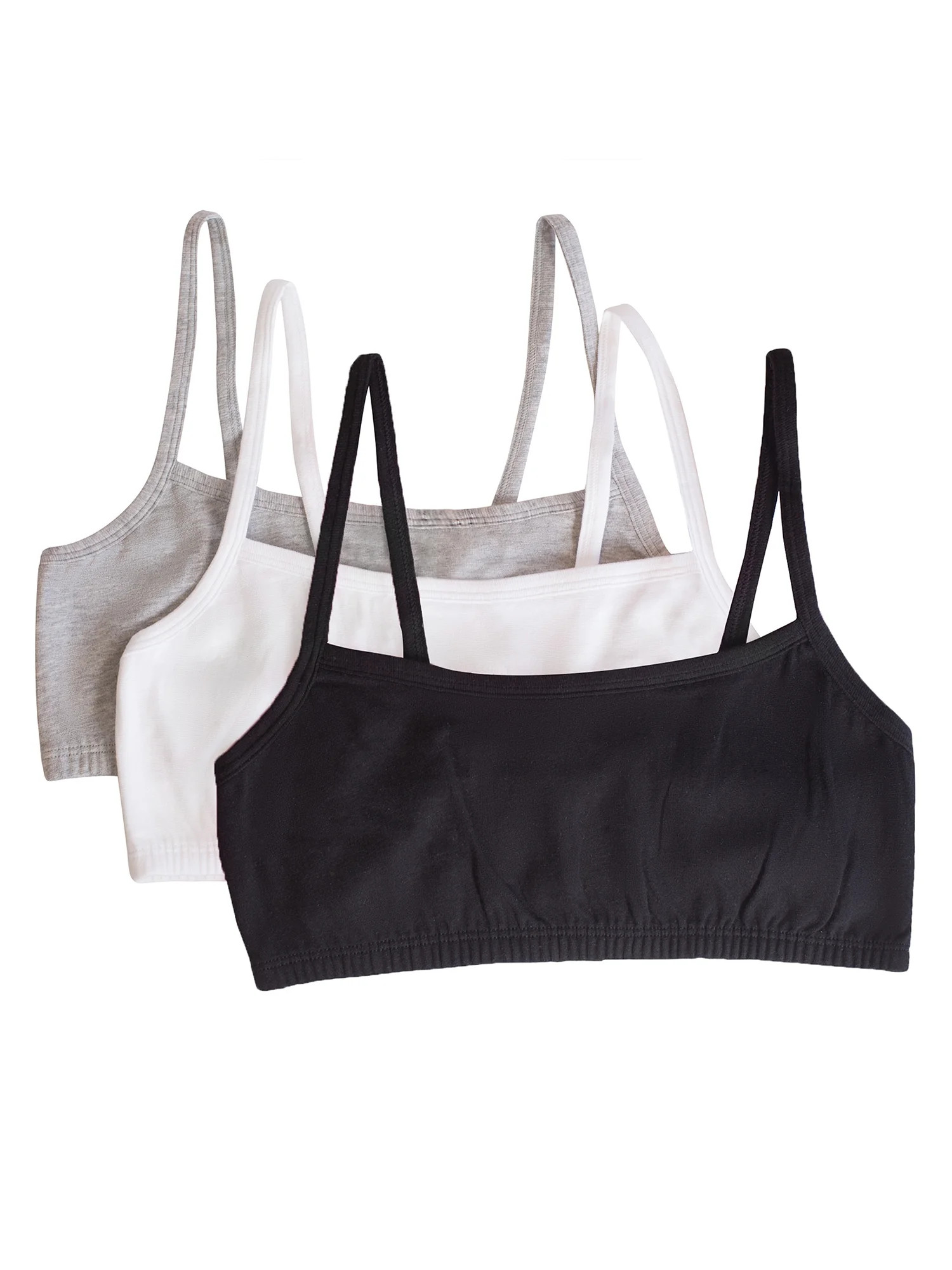 Fruit of the Loom Women's Spaghetti Strap Cotton Sports Bra, 3-Pack, Style-9036 - Walmart.com | Walmart (US)