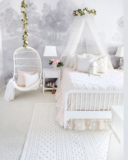 Little girls room featuring the Jessie cable knit rug 

#LTKhome #LTKSale