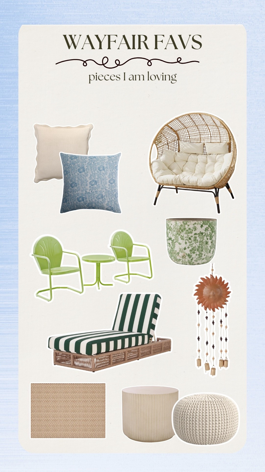 #ad I love my new accent chair from @wayfair !! It makes my outdoor space even more cozy & is encouraging me to spend more time outside! #wishyouwerehere #outdoor #Wayfair #Ad #Wayfairpartner