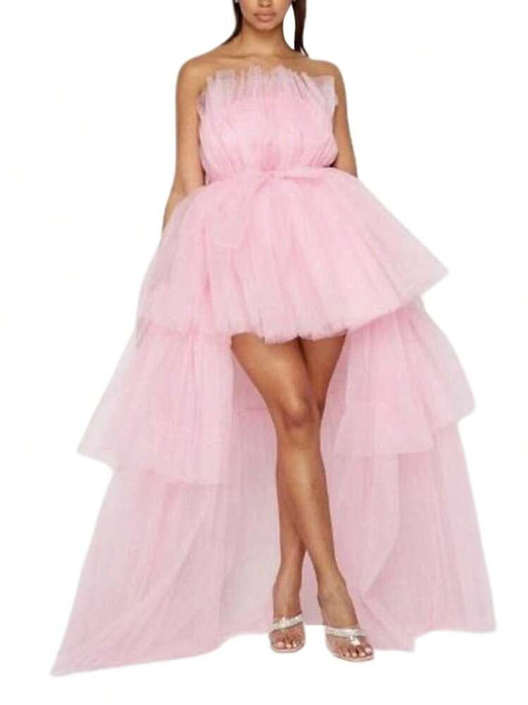 Womens High low tulle dress, Cocktail Party Dress | SHEIN