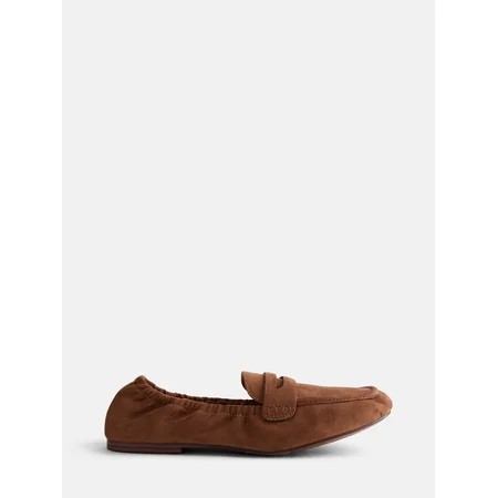 Scenario Women s Faux Leather Scrunch Loafers | Walmart (US)