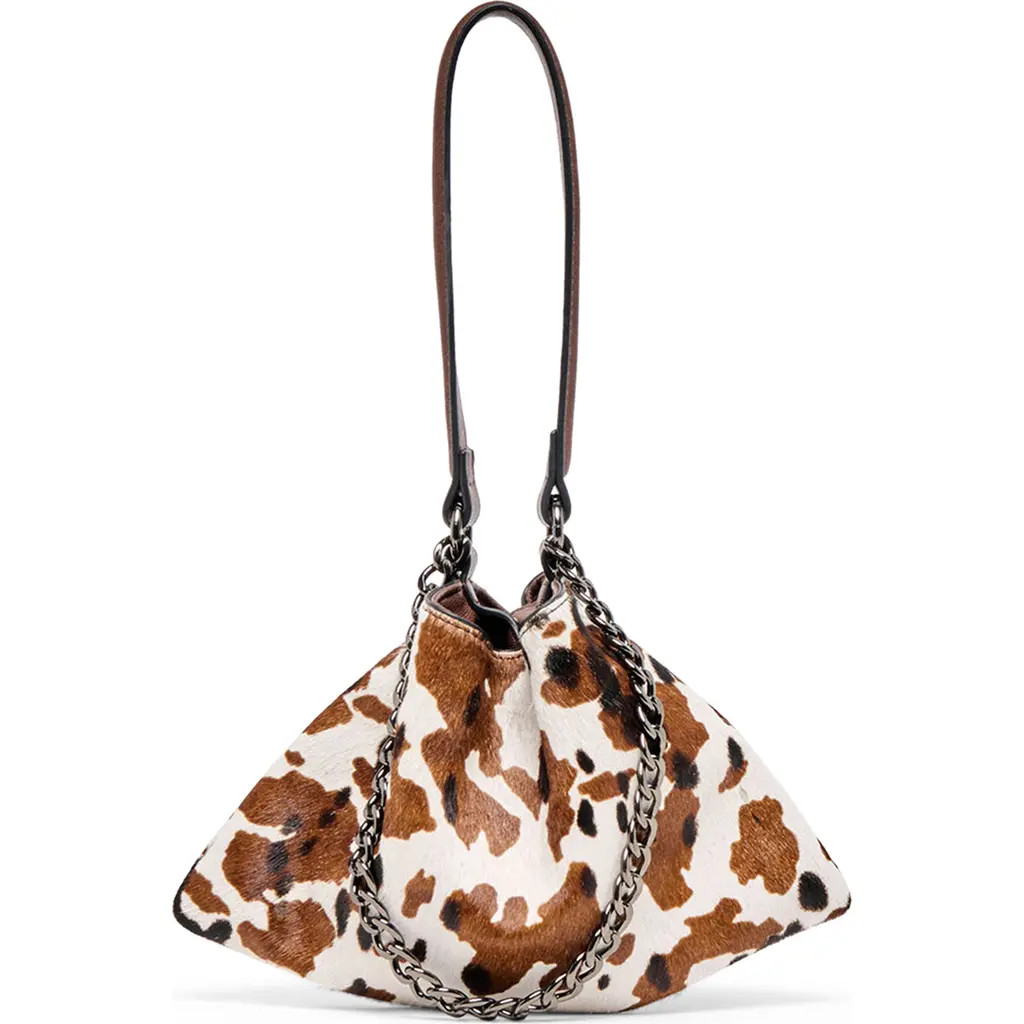 Dolce Vita Jagger Animal Print Genuine Calf Hair Shoulder Bag in Cocoa at Nordstrom | Nordstrom