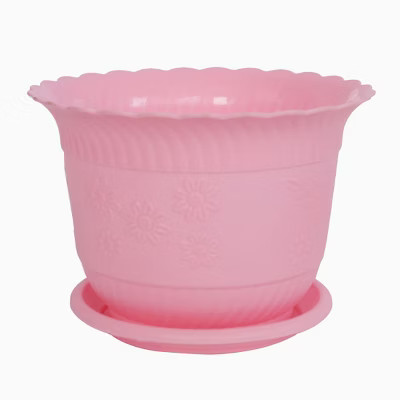 Unique Bargains Home Office Garden Cactus Aloe Floral Pattern Plastic Flower Pot Pink | Target
